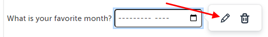 Edit icon for month question